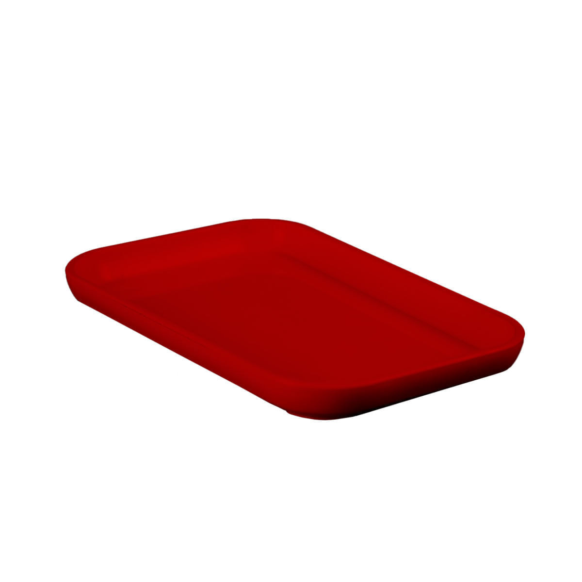 Prato Assimétrico 13x20cm Vermelho em Polipropileno