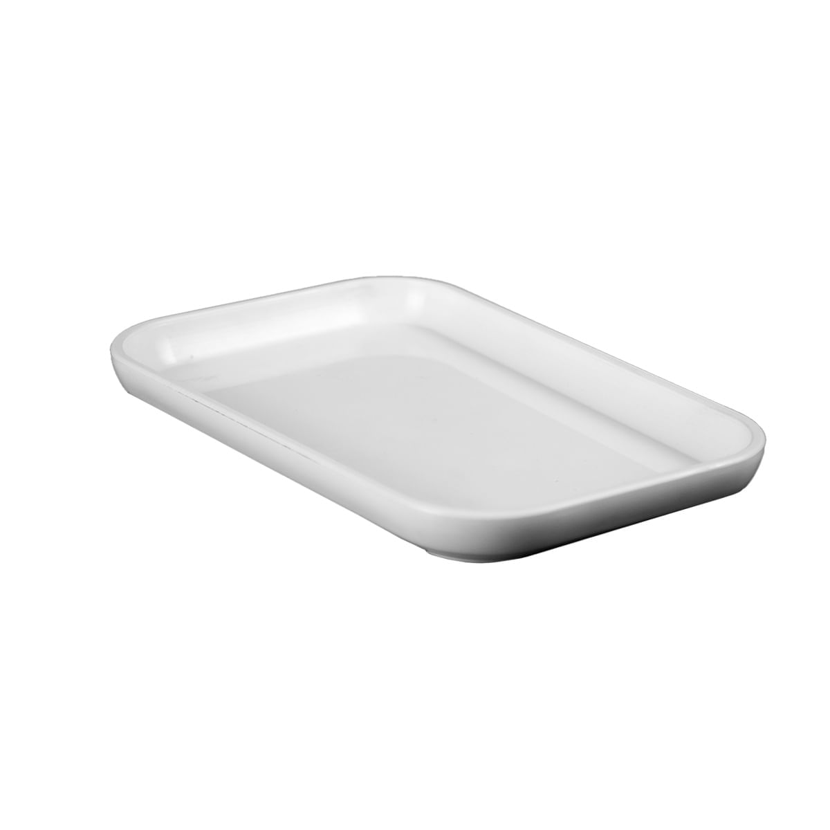 Prato Assimétrico 13x20cm Branco em Polipropileno