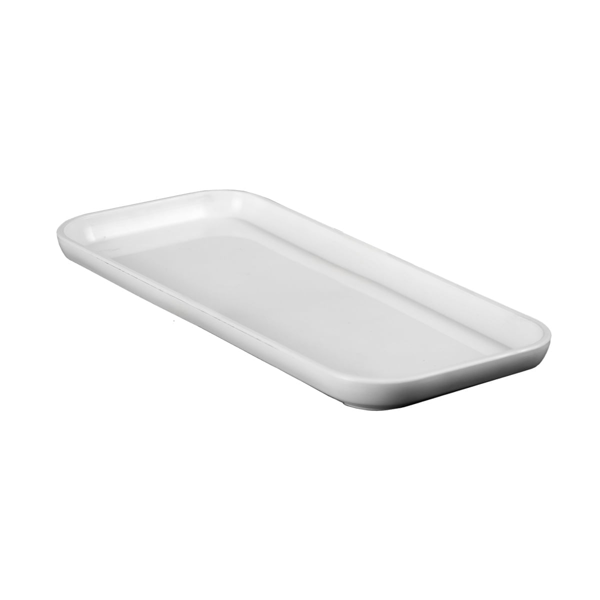 Prato Assimétrico 17x31cm Branco em Polipropileno