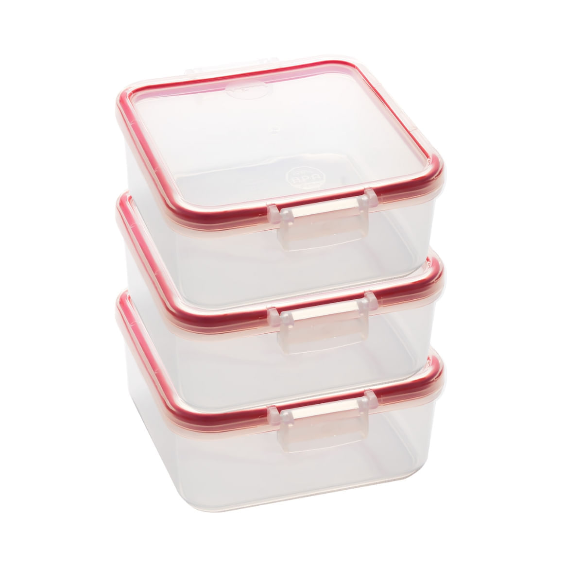 Conjunto 3 Potes Herméticos Composê 750ml Natural em Polipropileno