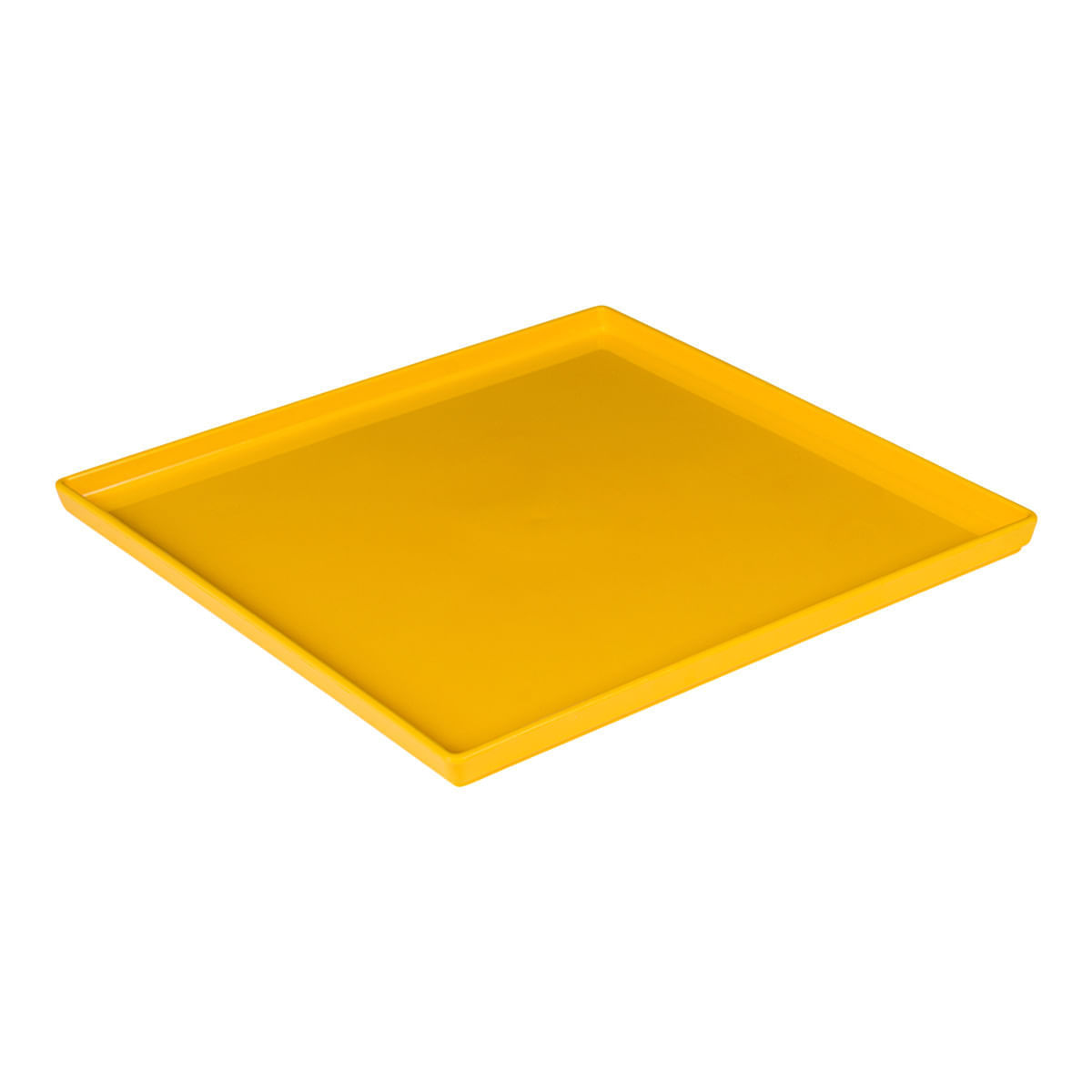 Prato Square Quadrado 27x27 Amarelo em Polipropileno