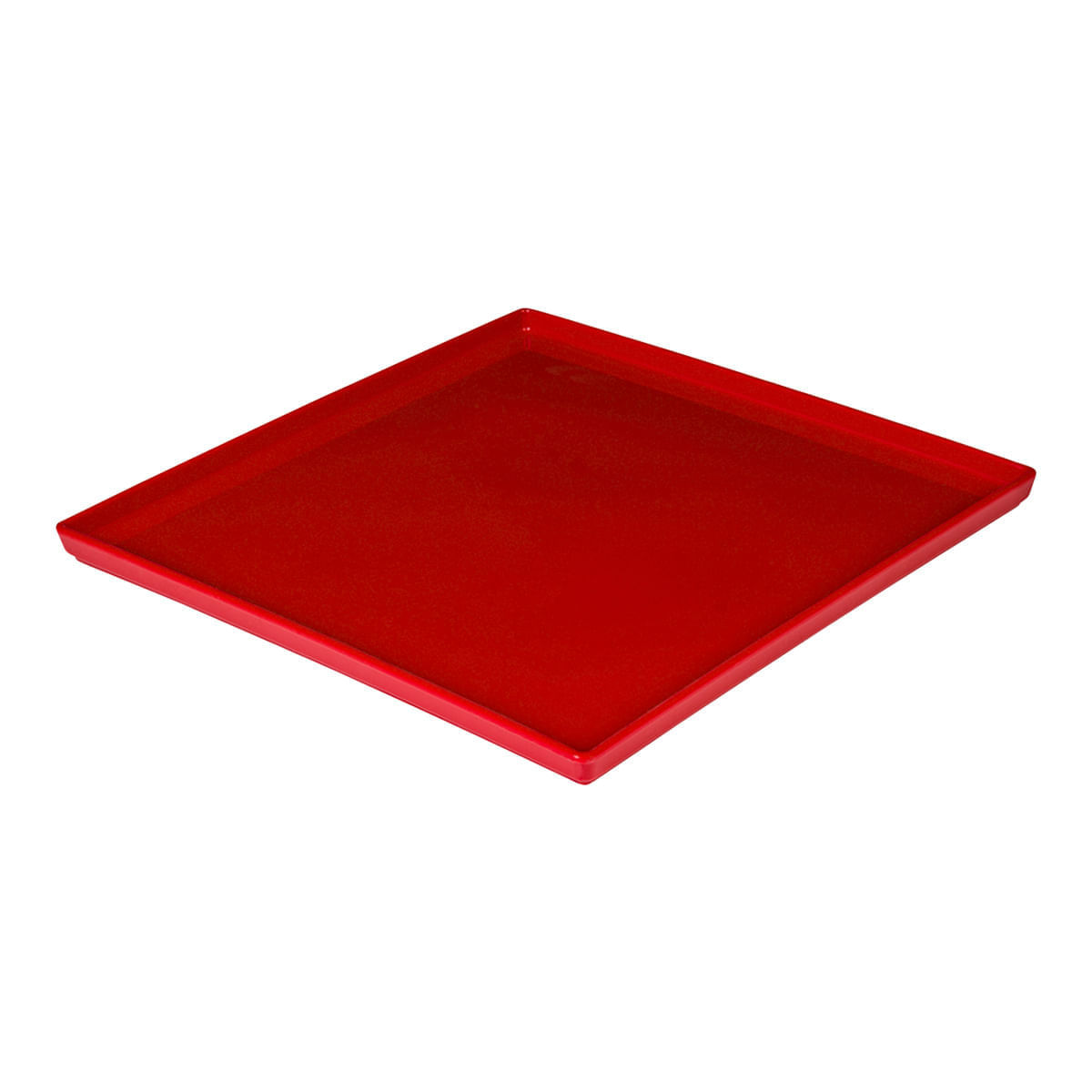 Prato Square Quadrado 27x27 Vermelho em Polipropileno