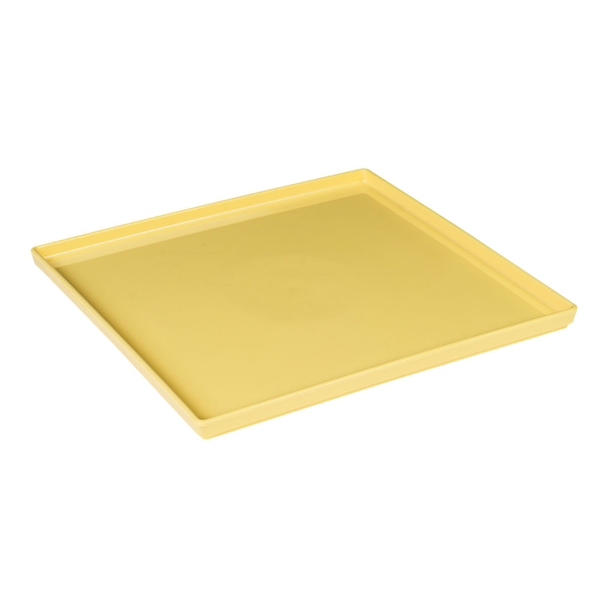Prato Square Quadrado 27x27 Amarelo em Polipropileno