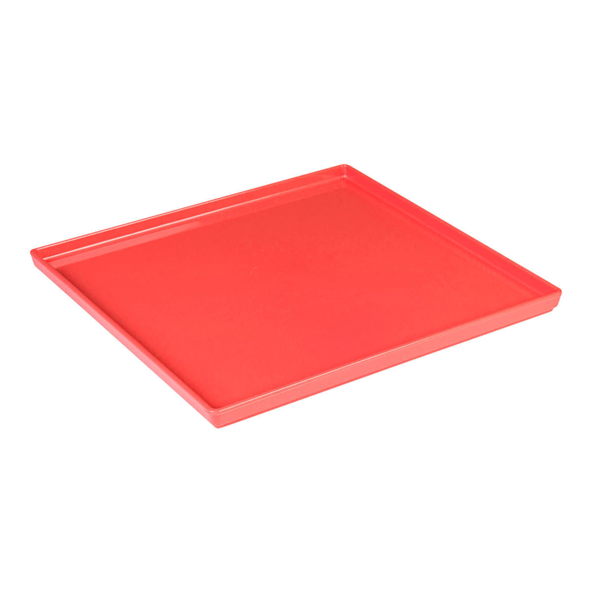 Prato Square Quadrado 27x27 Coral em Polipropileno