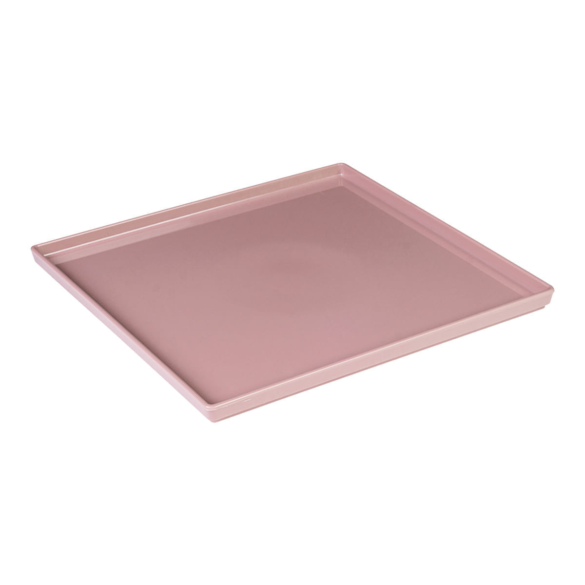 Prato Square Quadrado 27x27 Rose em Polipropileno