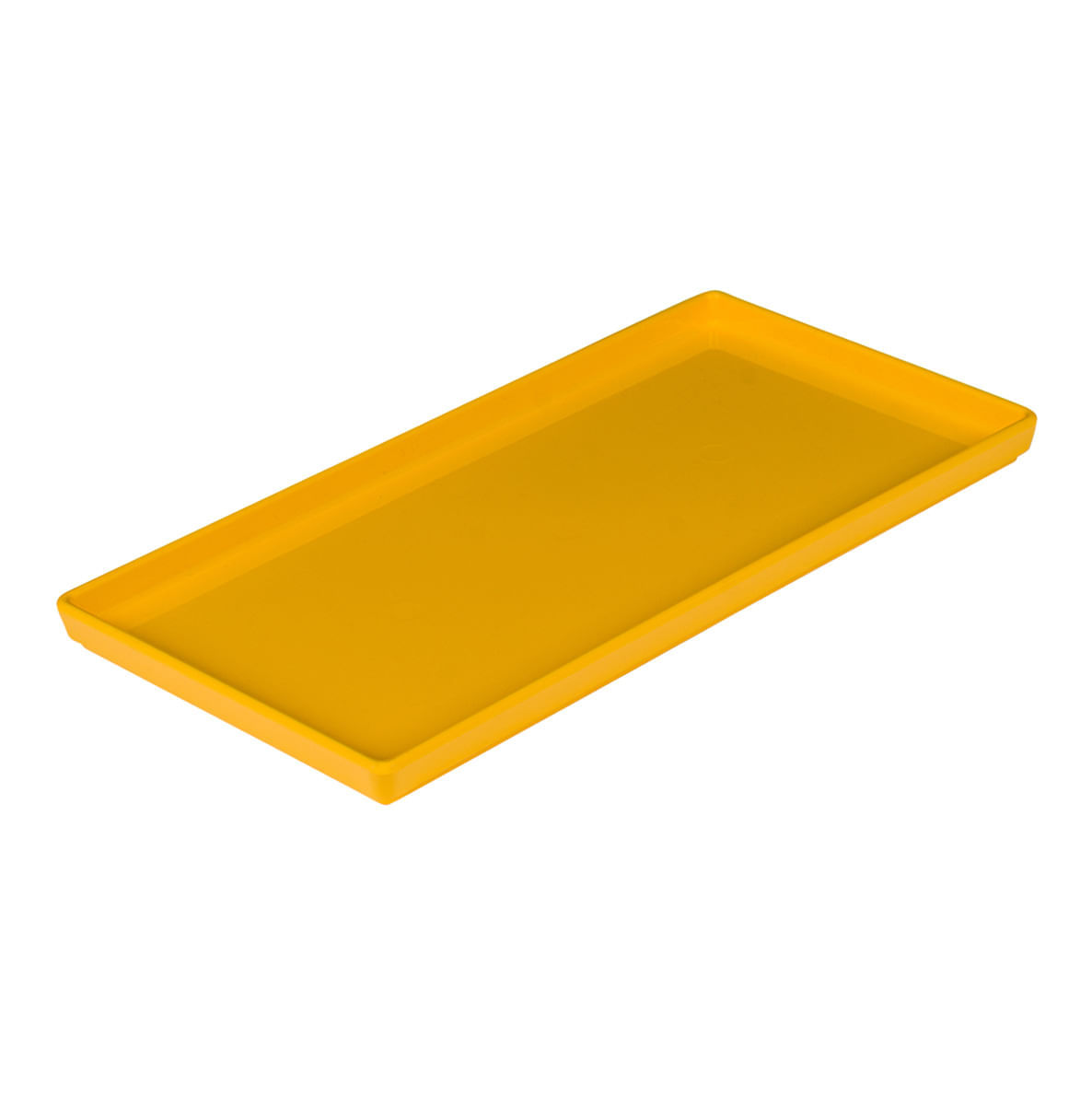 Prato Square Retangular 13,5x27 Amarelo em Polipropileno