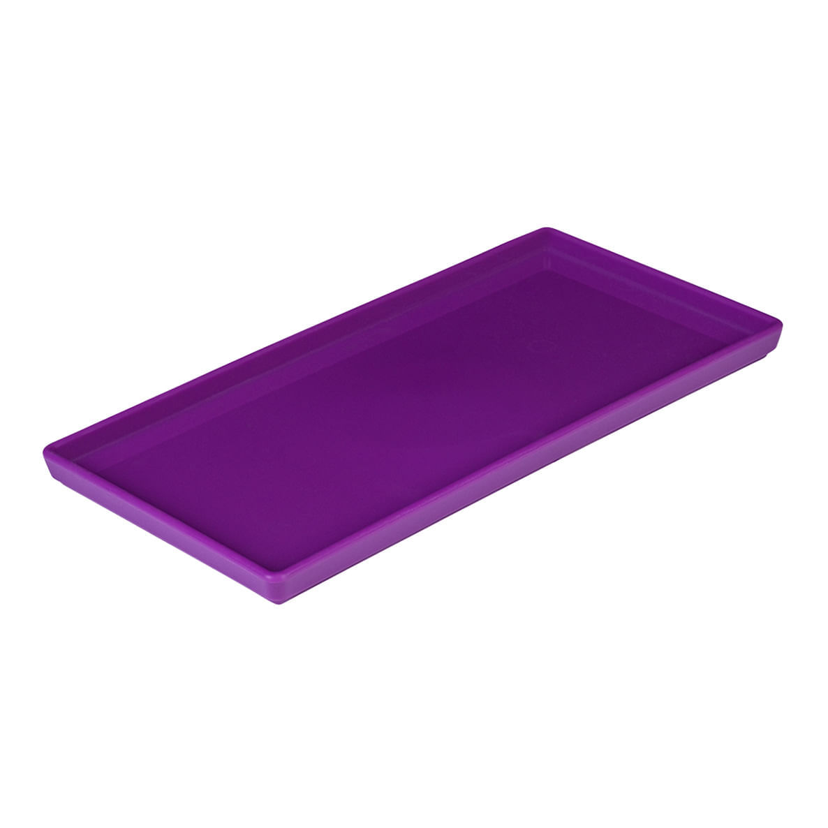 Prato Square Retangular 13,5x27 Roxo em Polipropileno