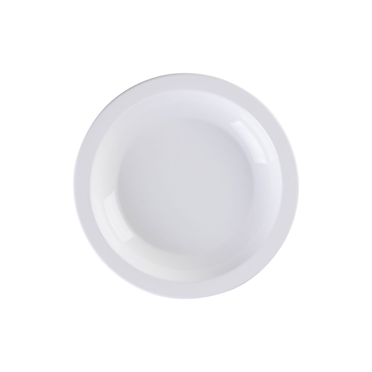Prato Elegance Fundo Redondo 22cm Branco em Polipropileno