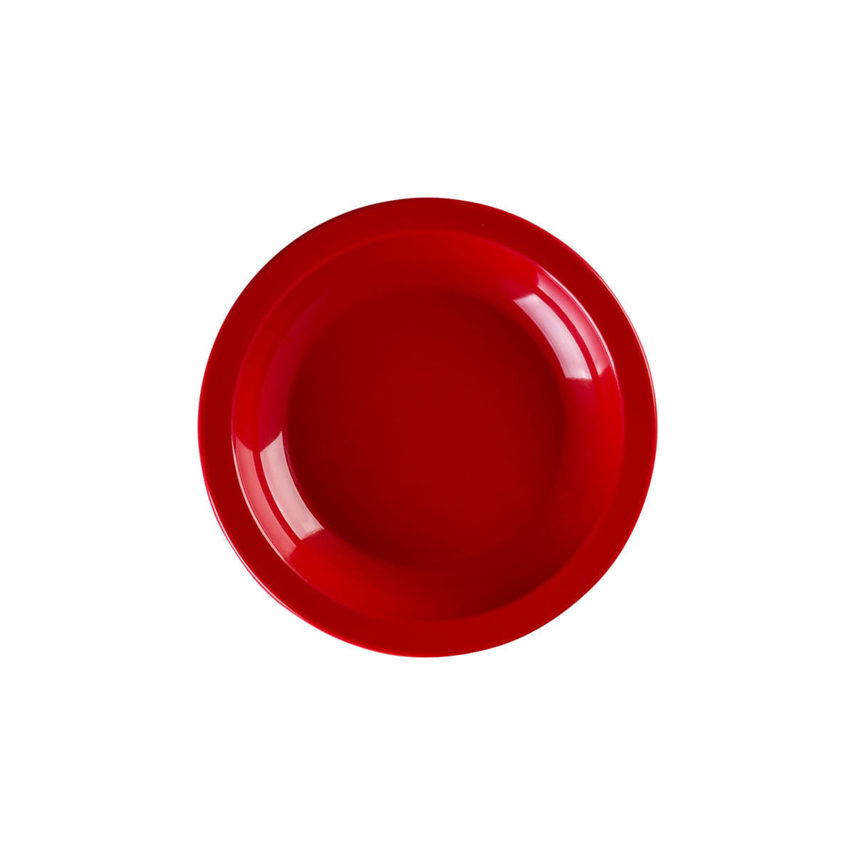 Prato Elegance Fundo Redondo 22cm Vermelho em Polipropileno