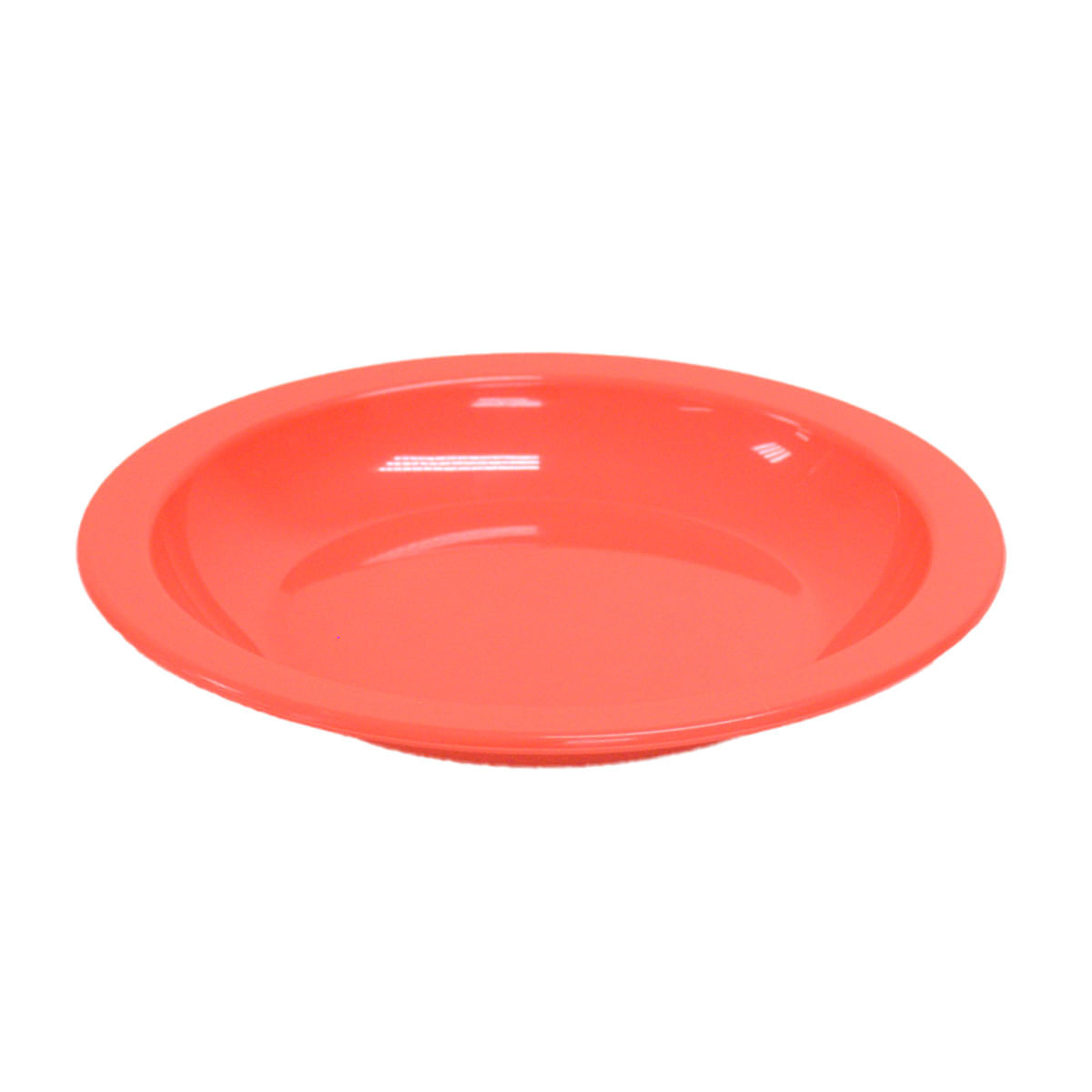 Prato Elegance Fundo Redondo 22cm Coral em Polipropileno