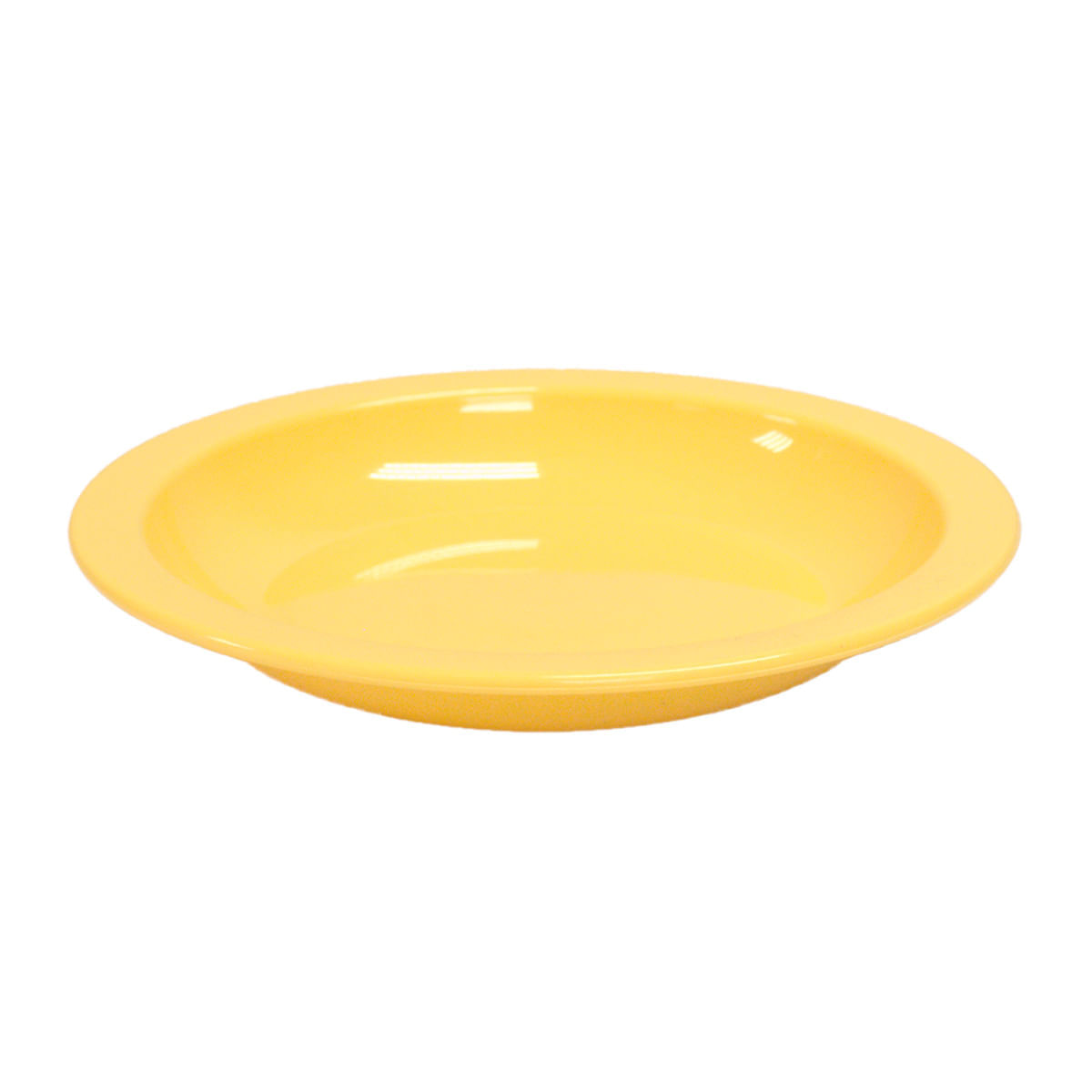 Prato Elegance Fundo Redondo 22cm Amarelo em Polipropileno