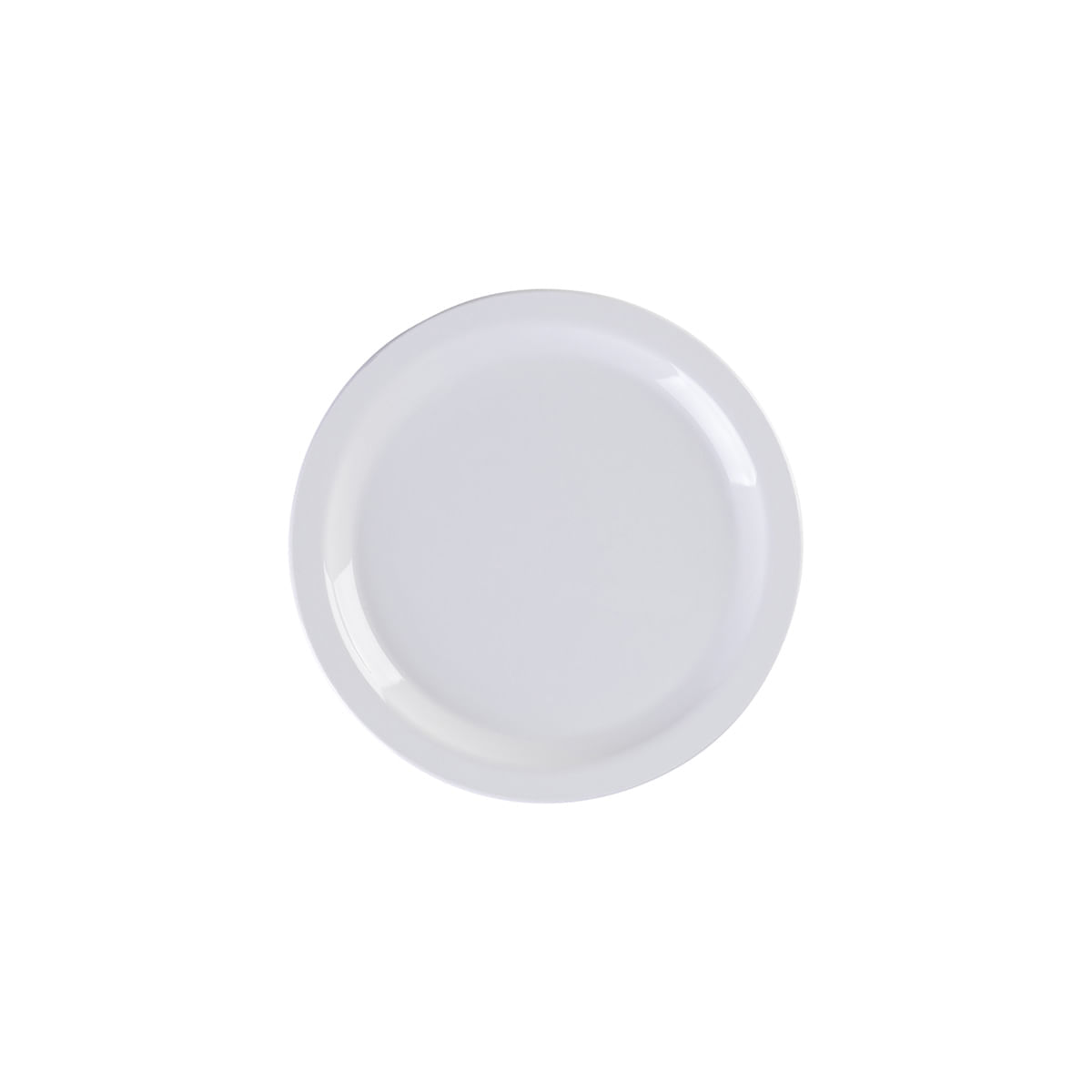 Prato Elegance de Sobremesa 19cm Branco em Policarbonato