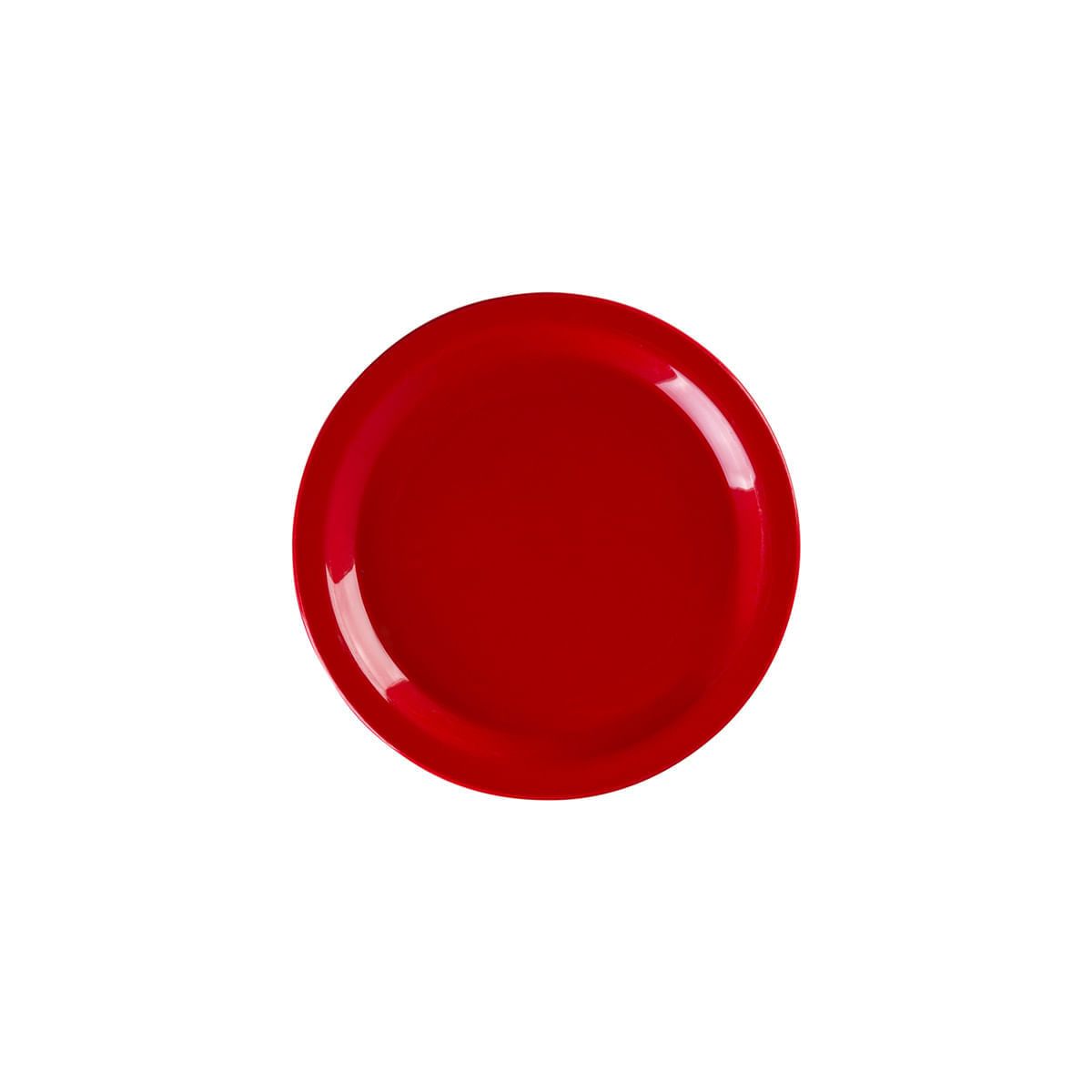 Prato Elegance de Sobremesa 19cm Vermelho em Polipropileno