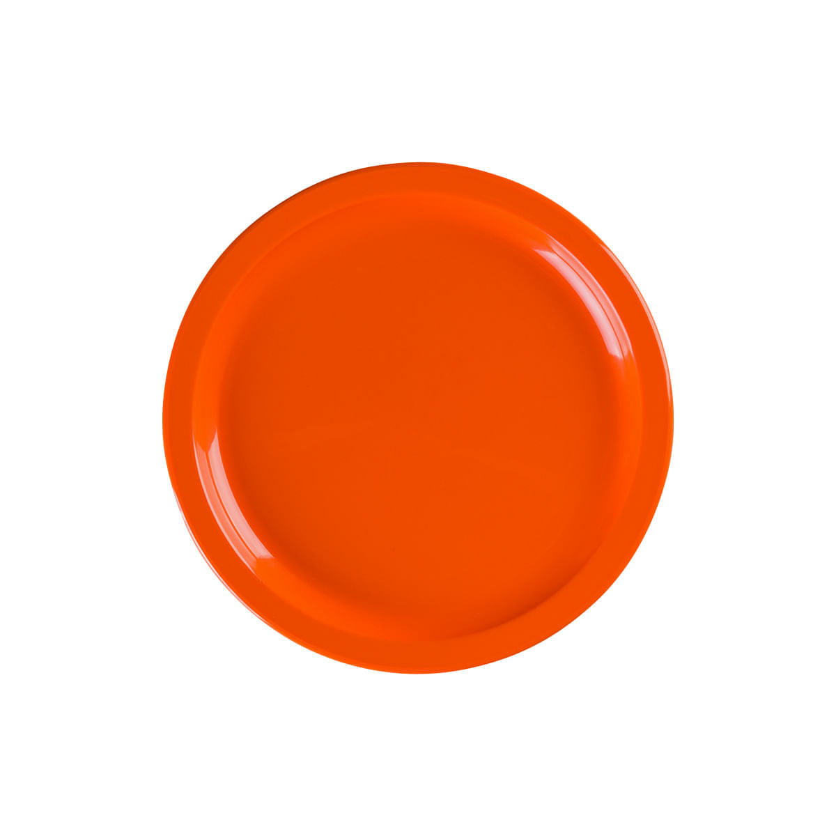 Prato Elegance Raso Redondo 25cm Laranja em Policarbonato