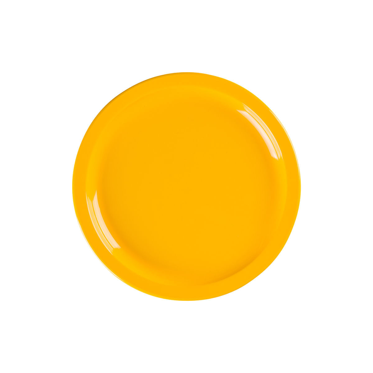 Prato Elegance Raso Redondo 25cm Amarelo em Polipropileno
