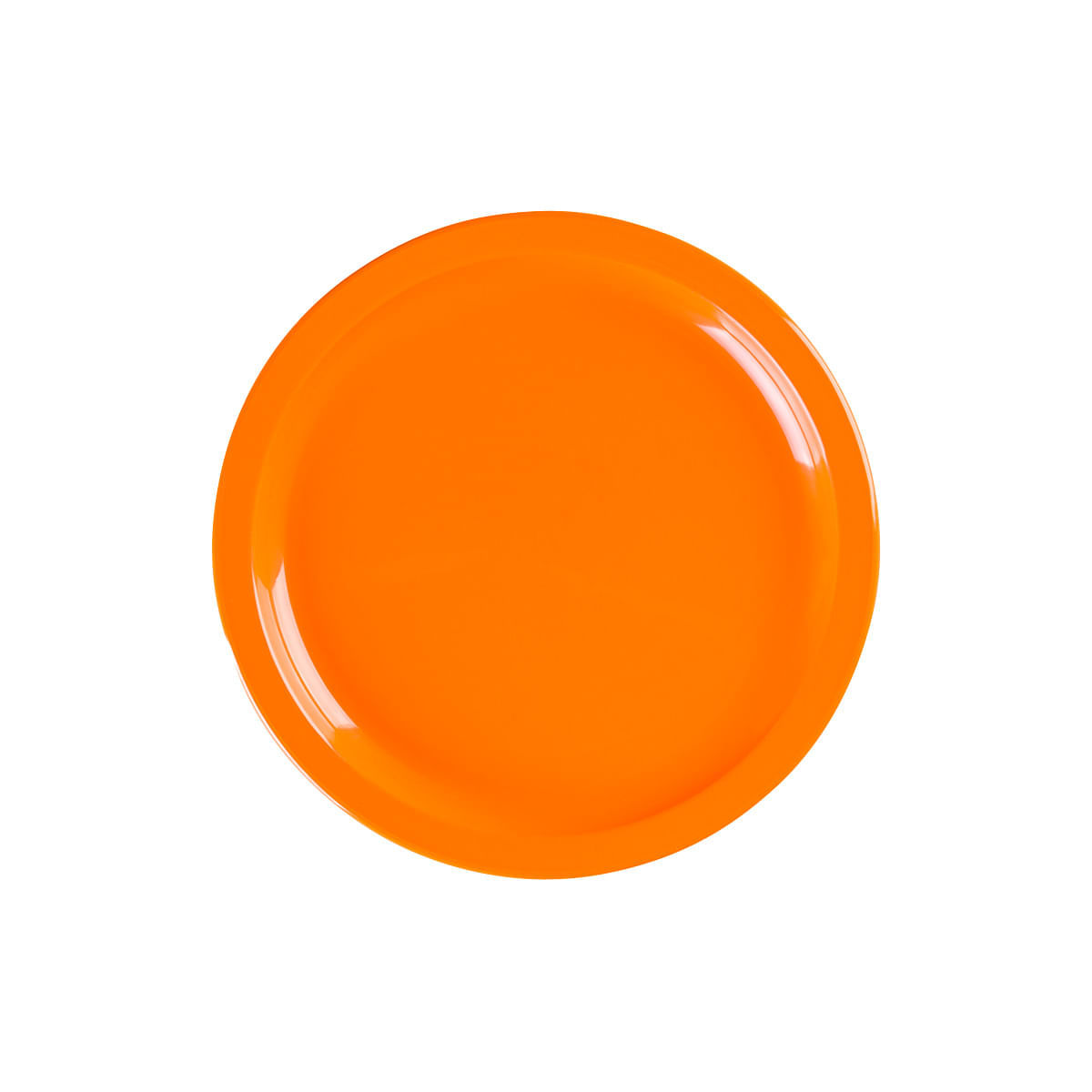 Prato Elegance Raso Redondo 25cm Laranja em Polipropileno