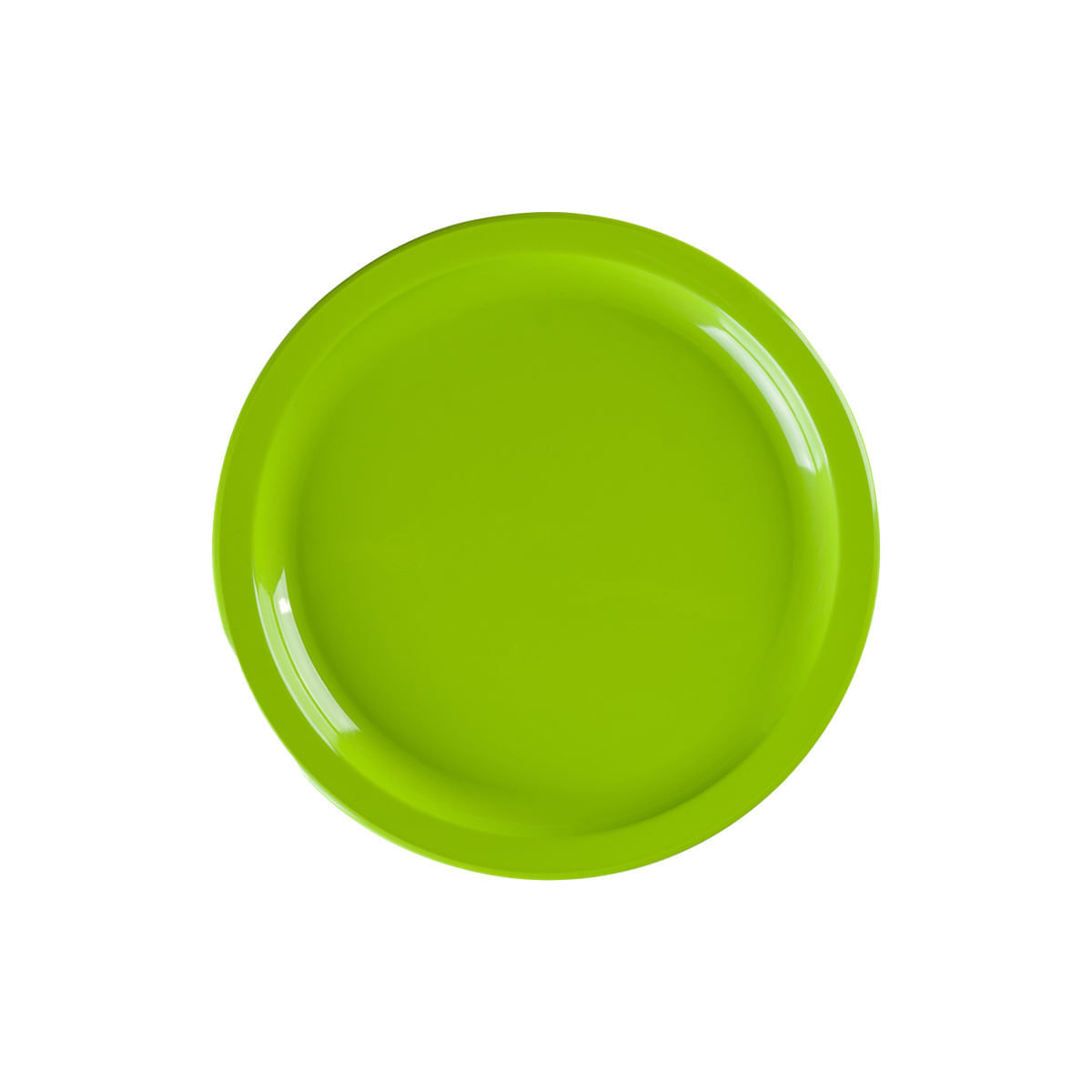 Prato Elegance Raso Redondo 25cm Verde em Polipropileno