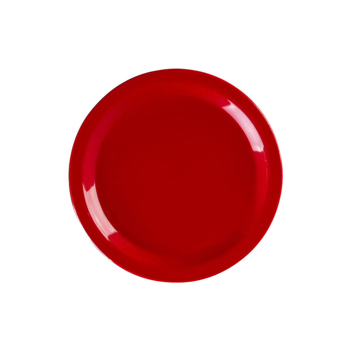 Prato Elegance Raso Redondo 25cm Vermelho em Polipropileno
