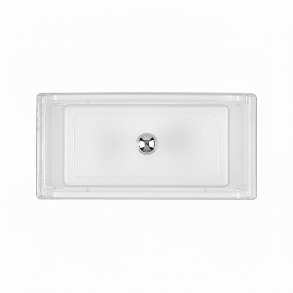 Bandeja Servir Retangular Com Tampa 15x30 Branca em Polipropileno - Imagem 4