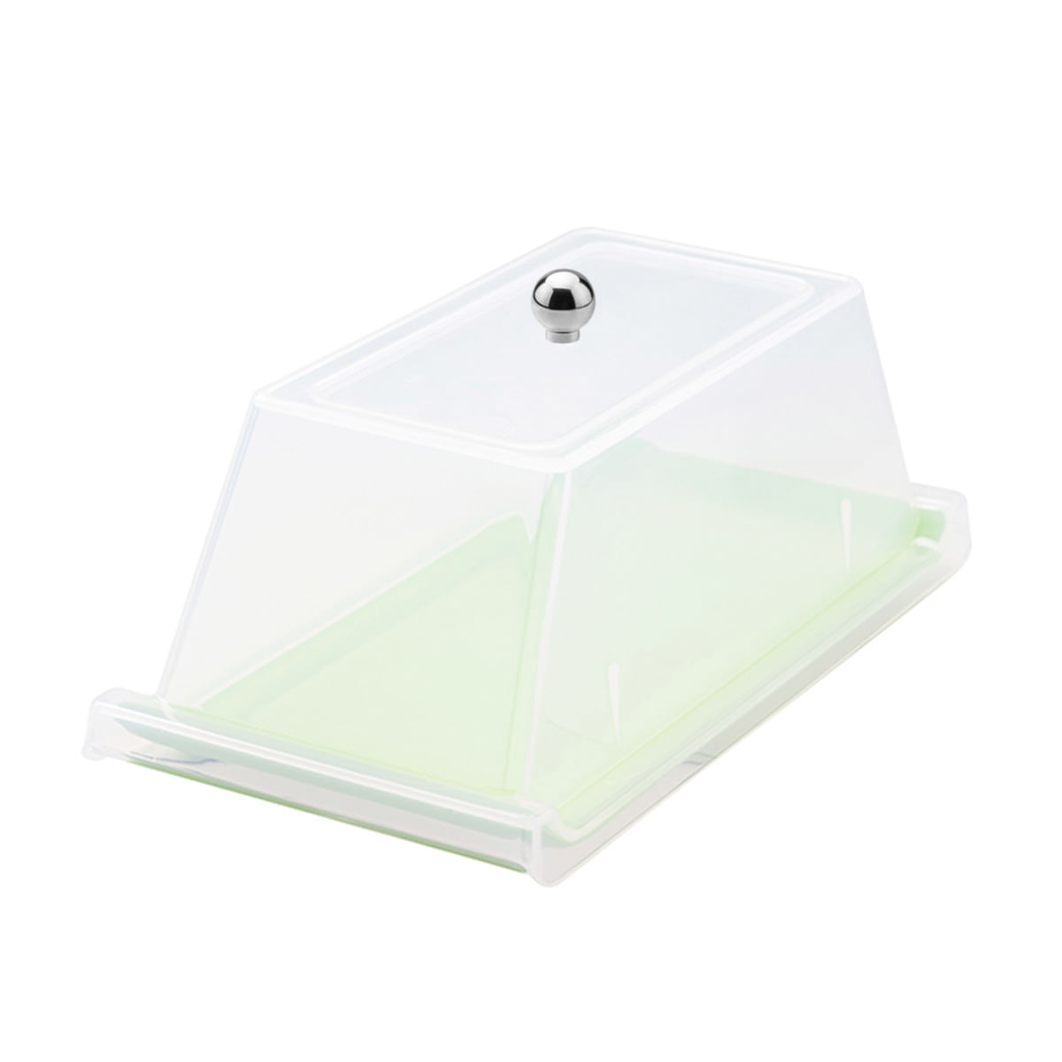 Bandeja Servir Retangular Com Tampa 15x30 Verde em Polipropileno