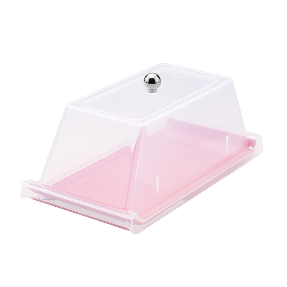 Bandeja Servir Retangular Com Tampa 15x30 Vermelha em Polipropileno