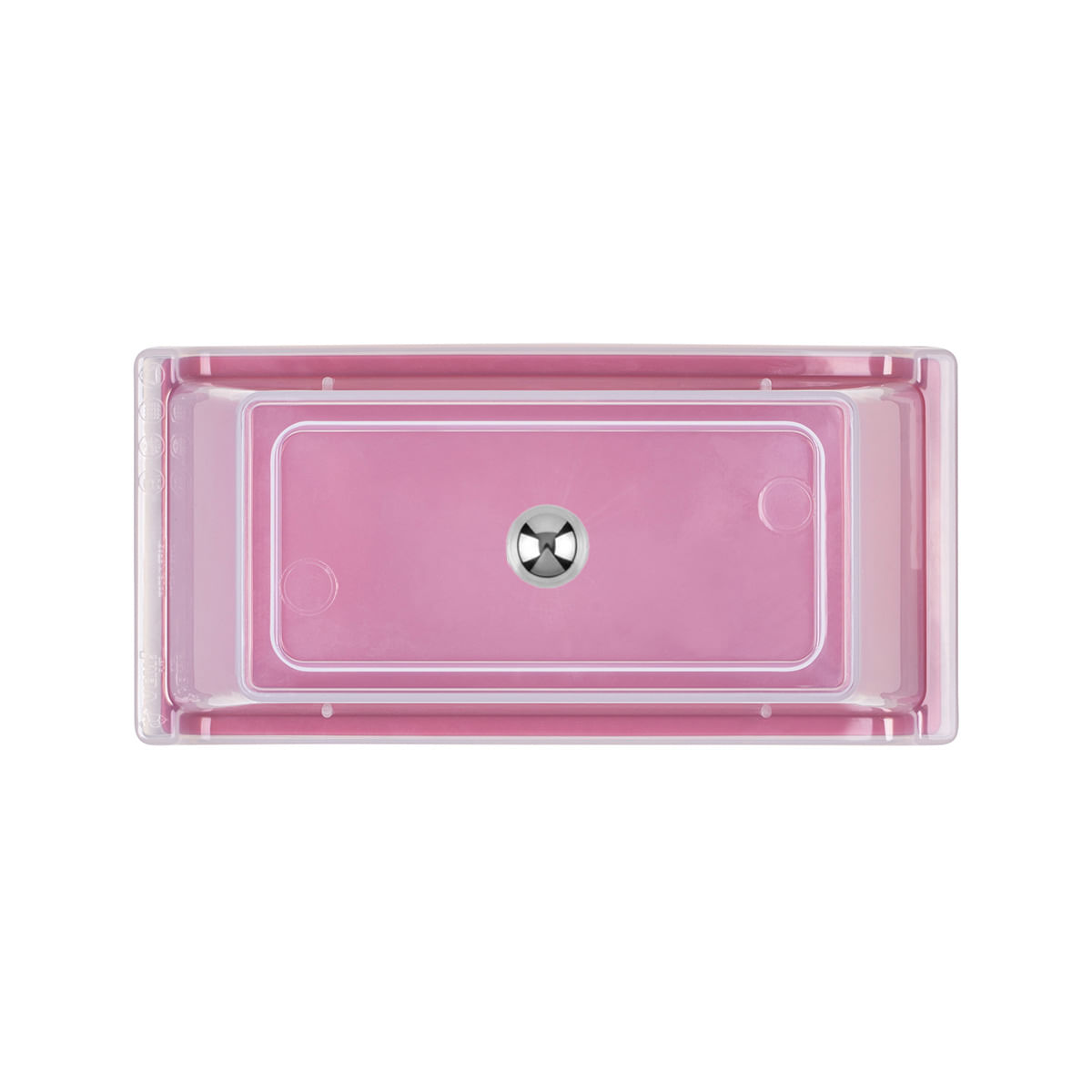 Bandeja Servir Retangular Com Tampa 15x30 Vermelha em Polipropileno - Imagem 4