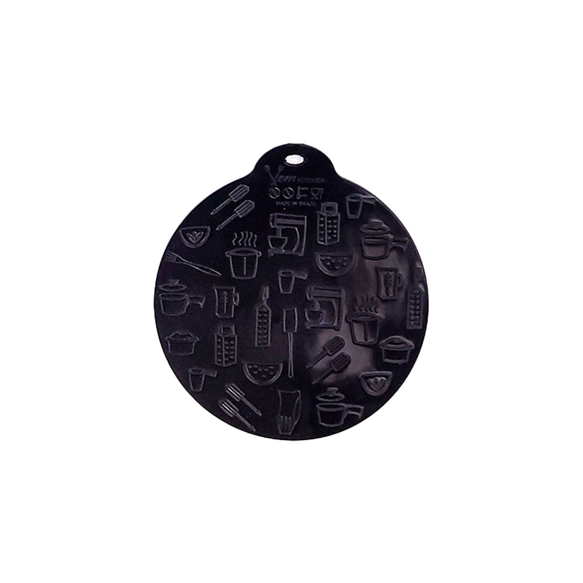 Almofada de Silicone Preta 15cm Para Fogão De Indução Magnética