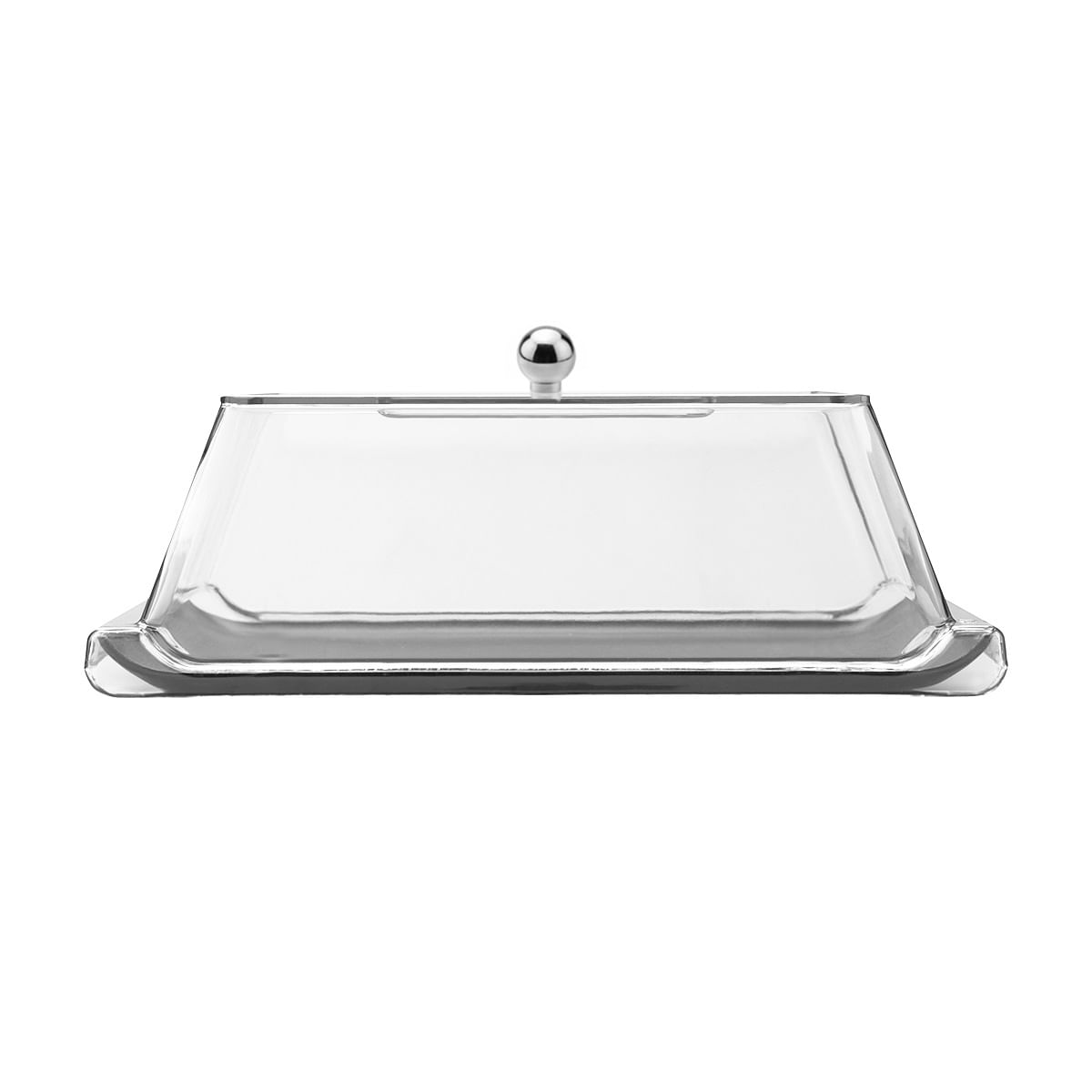 Bandeja Servir Retangular Com Tampa 15x30 Preta em Policarbonato - Imagem 3