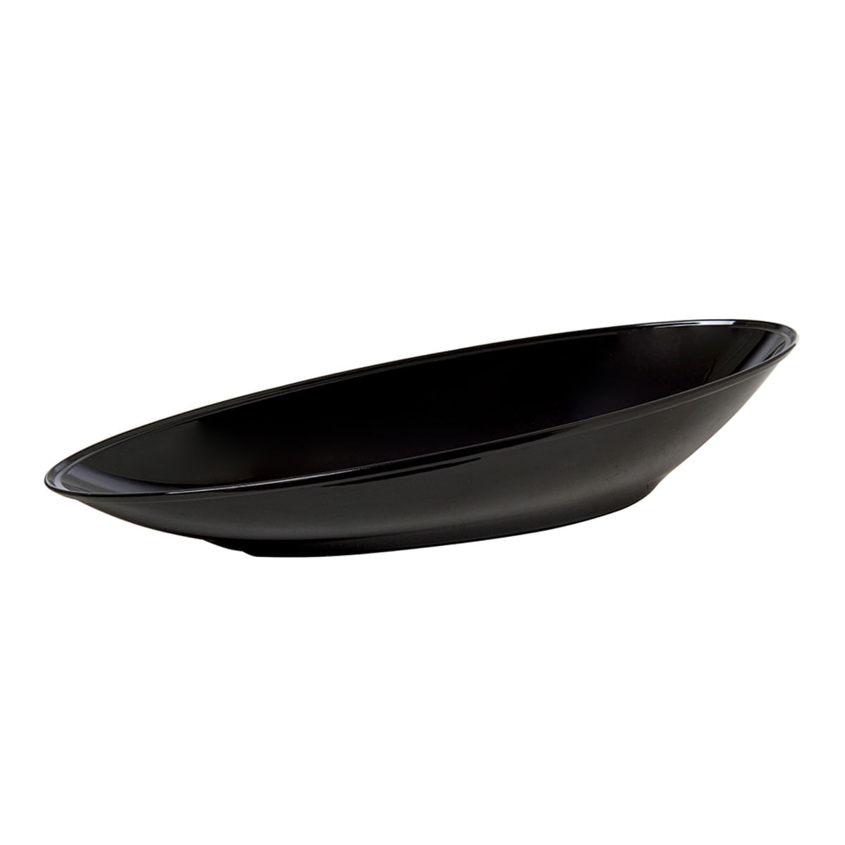 Saladeira Oval 60cm Preta em Polipropileno