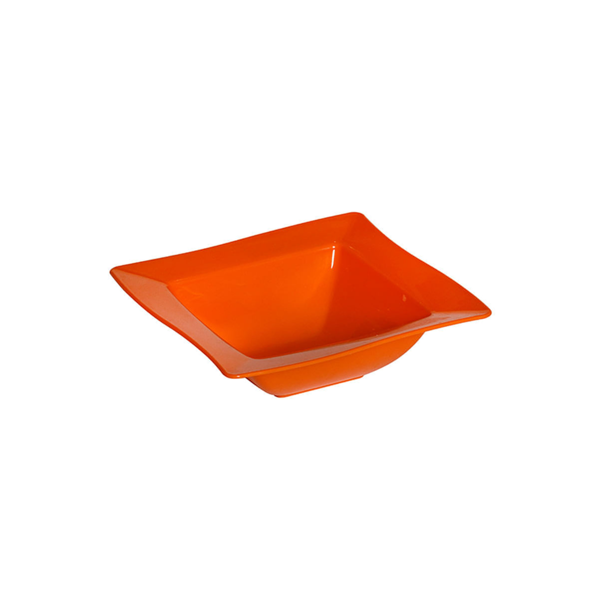 Saladeira Moove Quadrada 800ml Laranja em Policarbonato