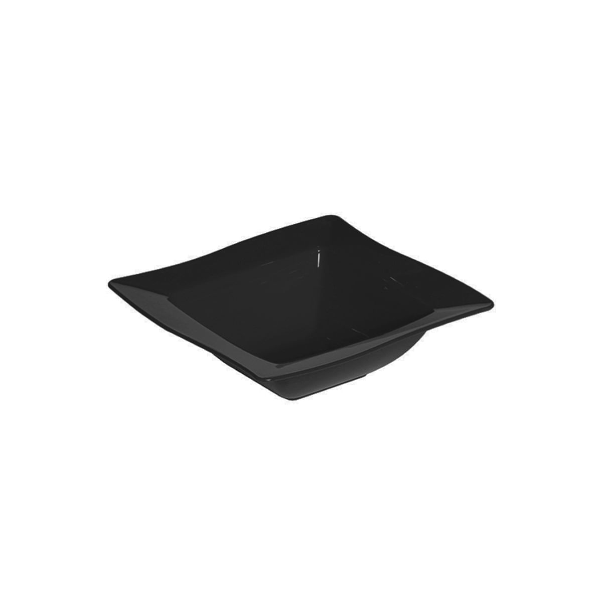 Saladeira Moove Quadrada 800ml Preta em Policarbonato