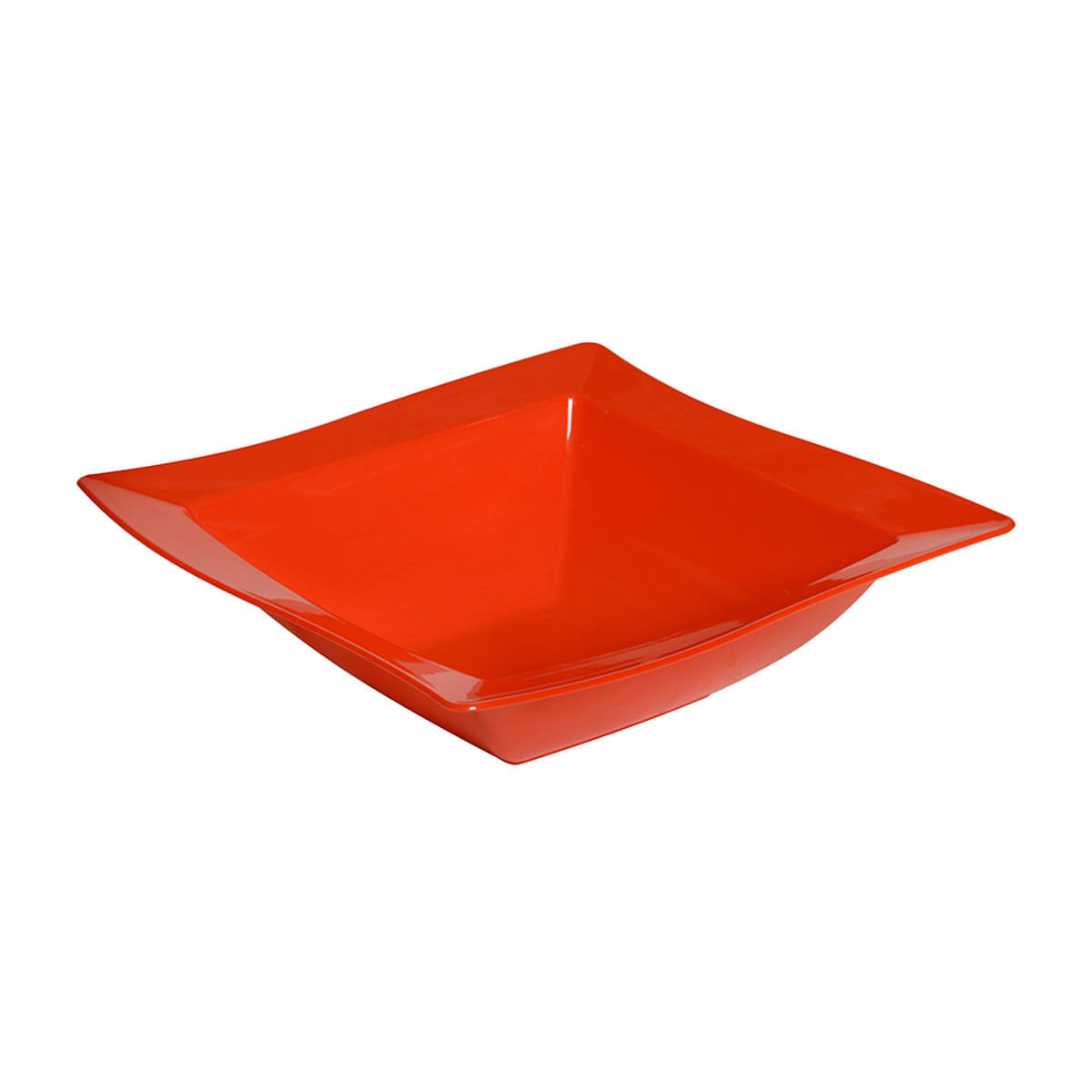 Saladeira Moove Quadrada 2L Laranja em Policarbonato