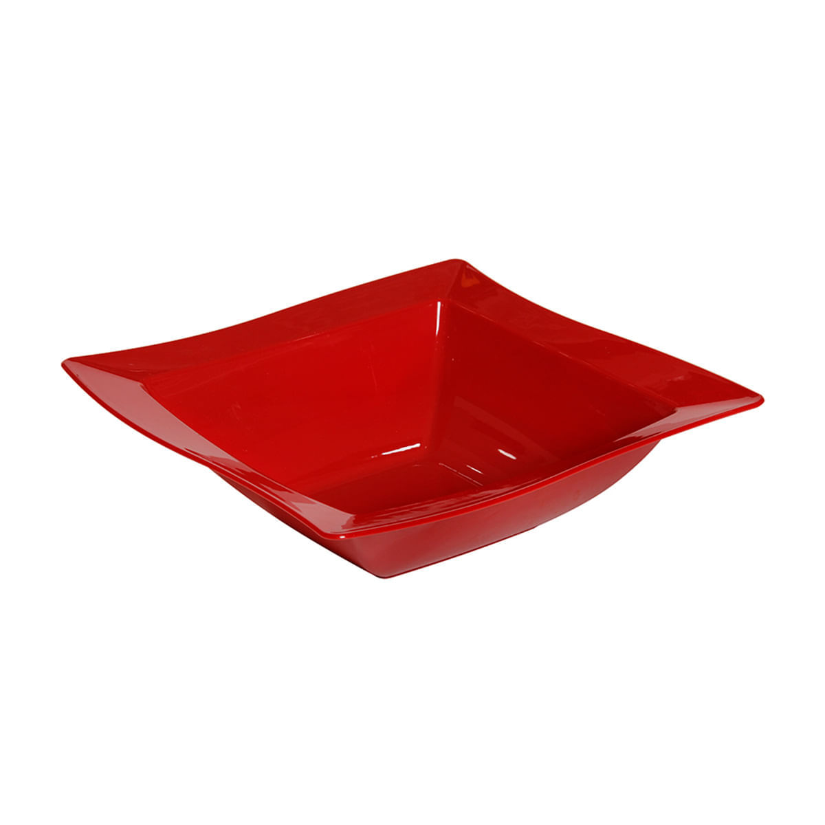 Saladeira Moove Quadrada 2L Vermelha em Policarbonato