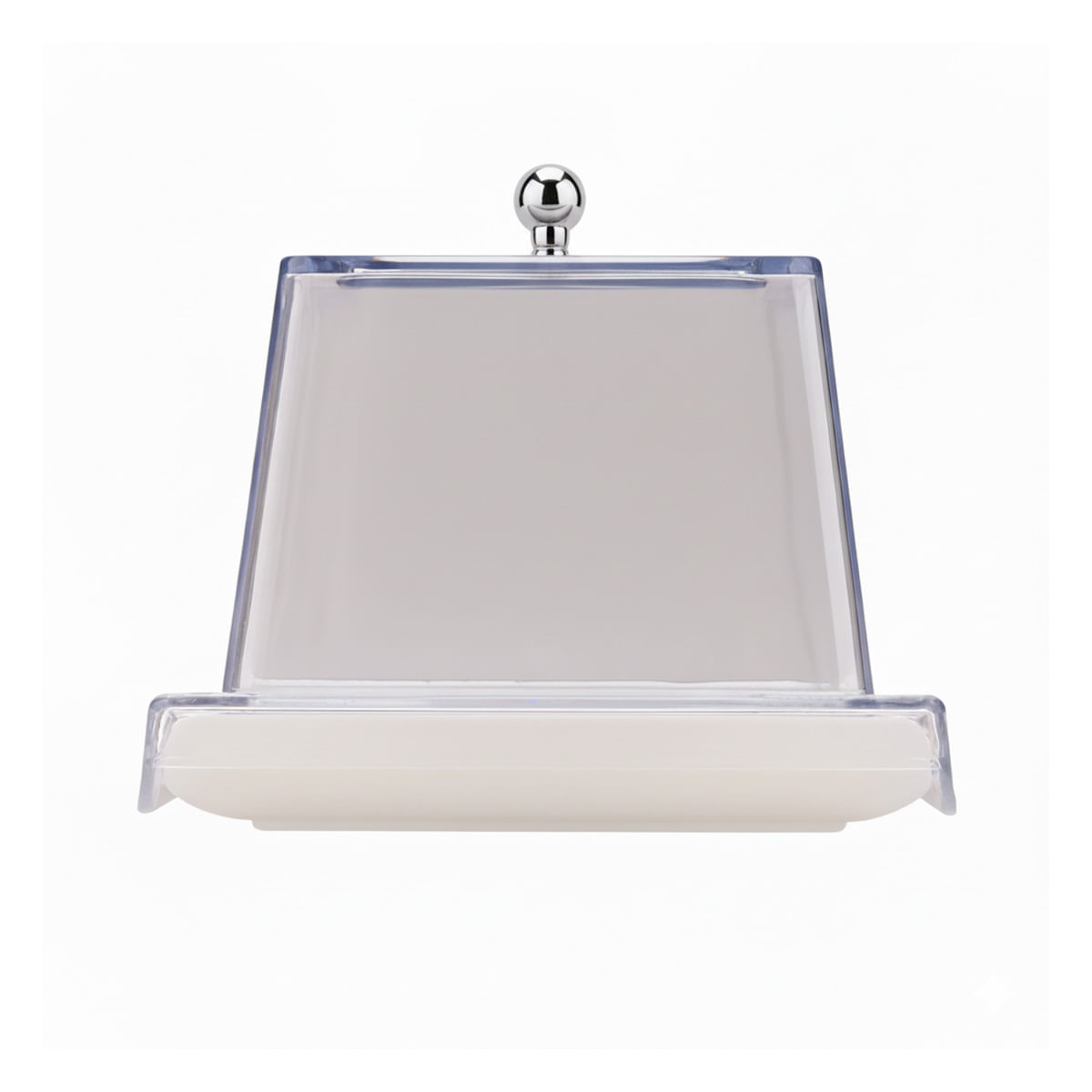 Bandeja Servir Retangular Com Tampa 15x50 Branca em Policarbonato - Imagem 4
