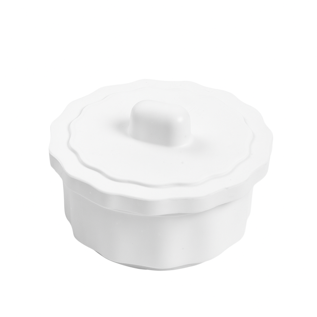 Ramequim Gourmet Bliss com Tampa 150ml Branco em Silicone