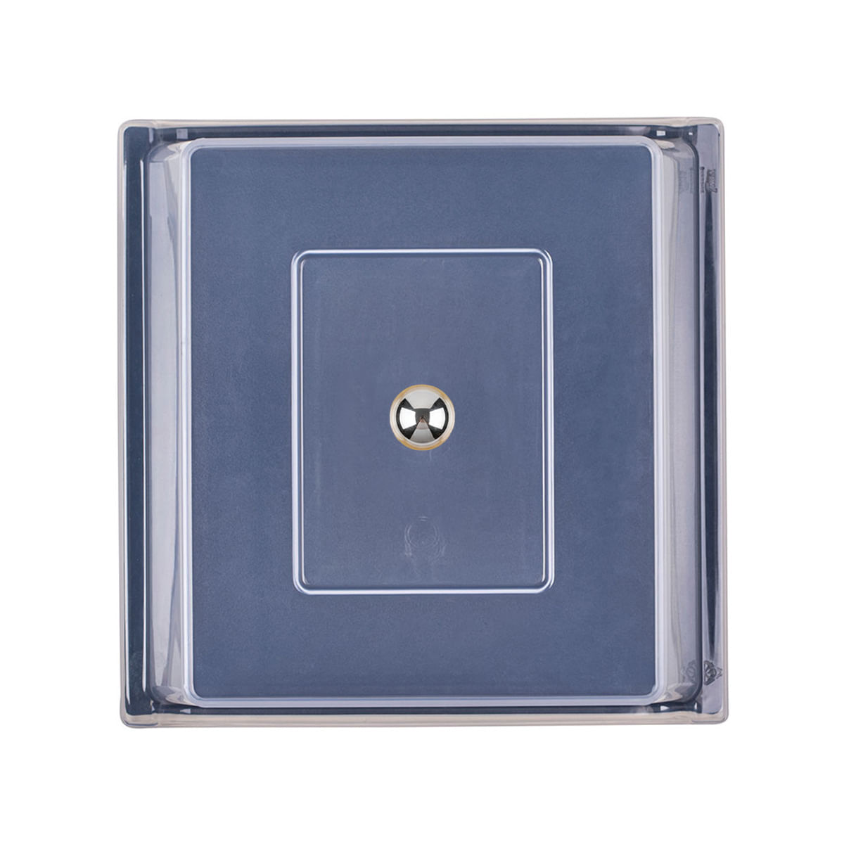 Bandeja Servir Quadrada Com Tampa 30x30 Preta em Polipropileno - Imagem 3