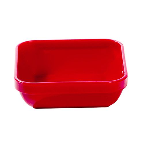 Travessa Cheff Quadrada 250ml Vermelha em Polipropileno – Linha Tropical VEM