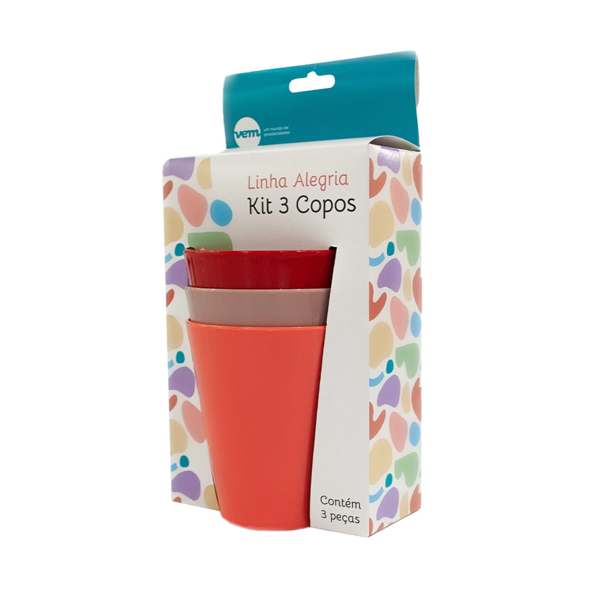 Kit Copo Fresc Infantil 350ml Colorido em Polipropileno - Imagem 4