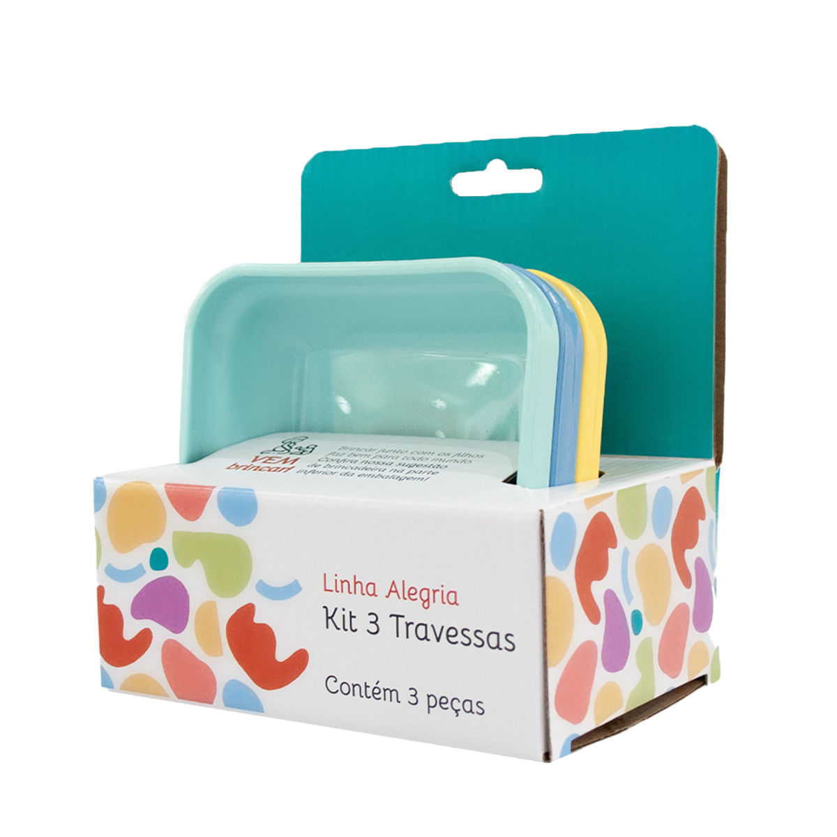 Kit Travessa Cheff Infantil 250ml Colorido em Polipropileno