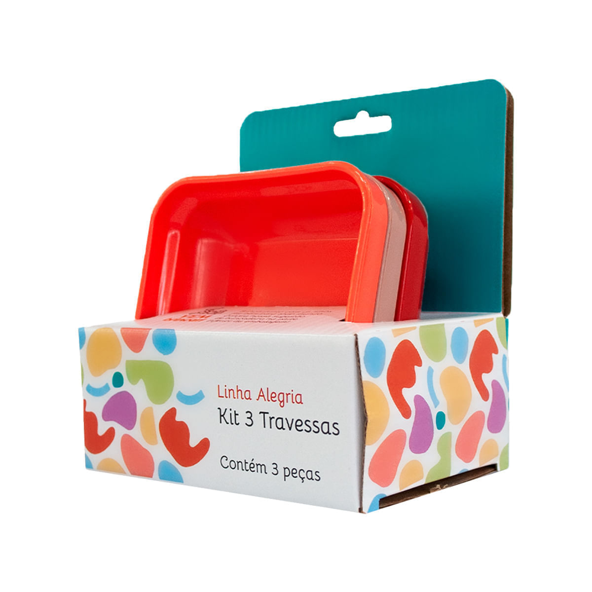 Kit Travessa Cheff Infantil 250ml Colorido em Polipropileno