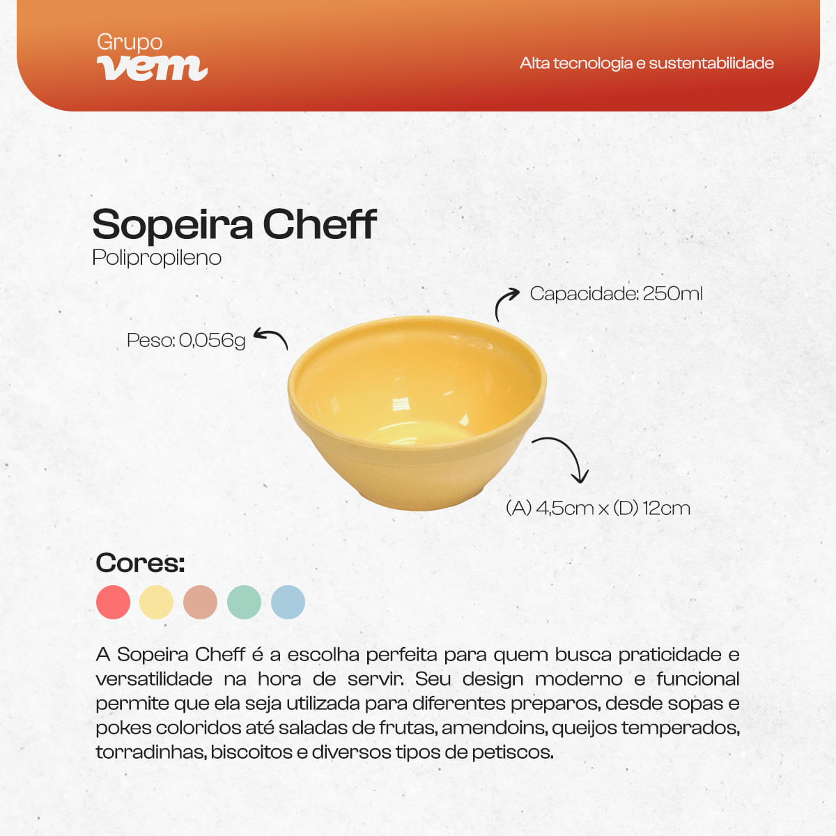 Kit Refeição Infantil Linha Alegria Amarelo em Polipropileno - Imagem 6