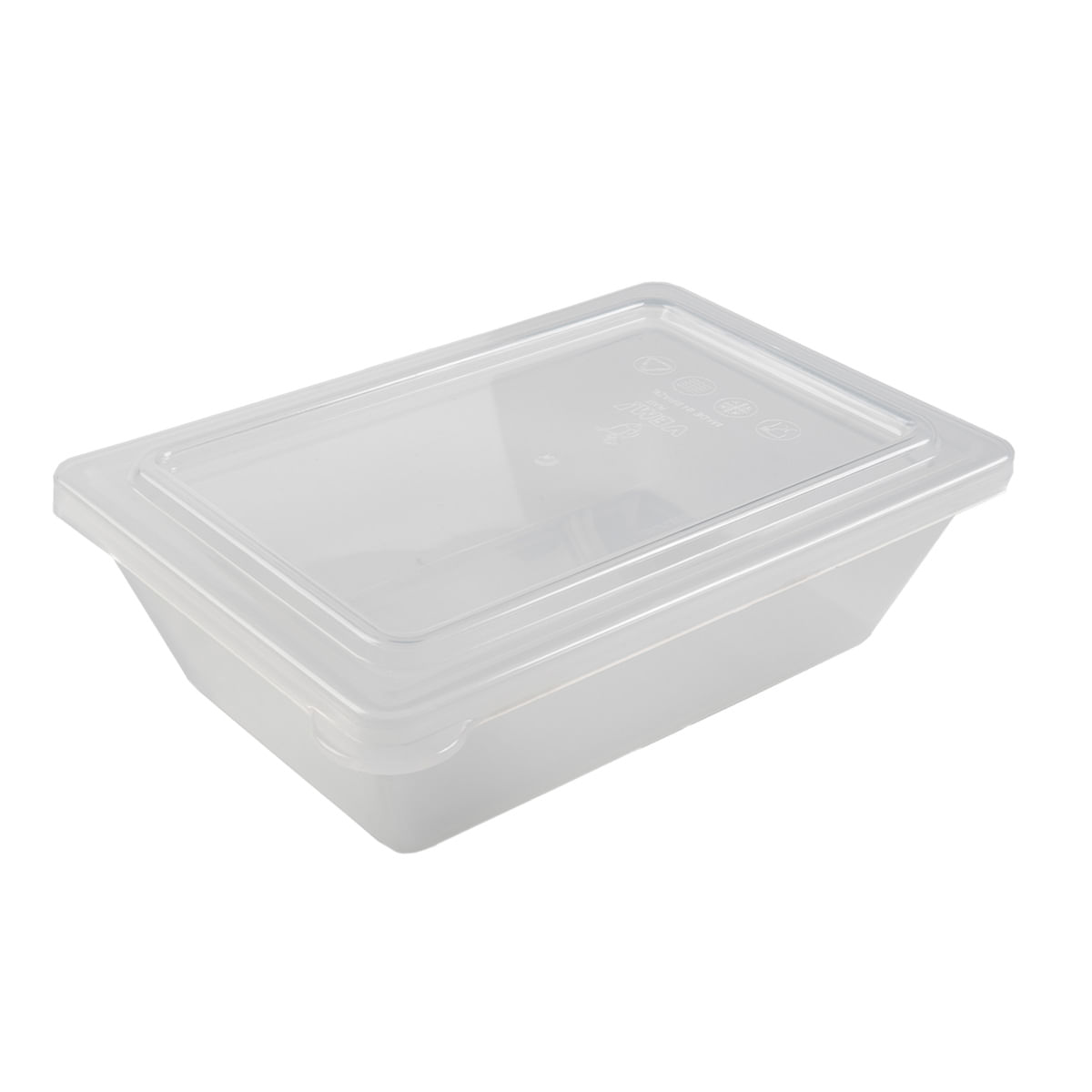Pote Stillo Retangular com Tampa 2L Natural em Polipropileno - Imagem 3
