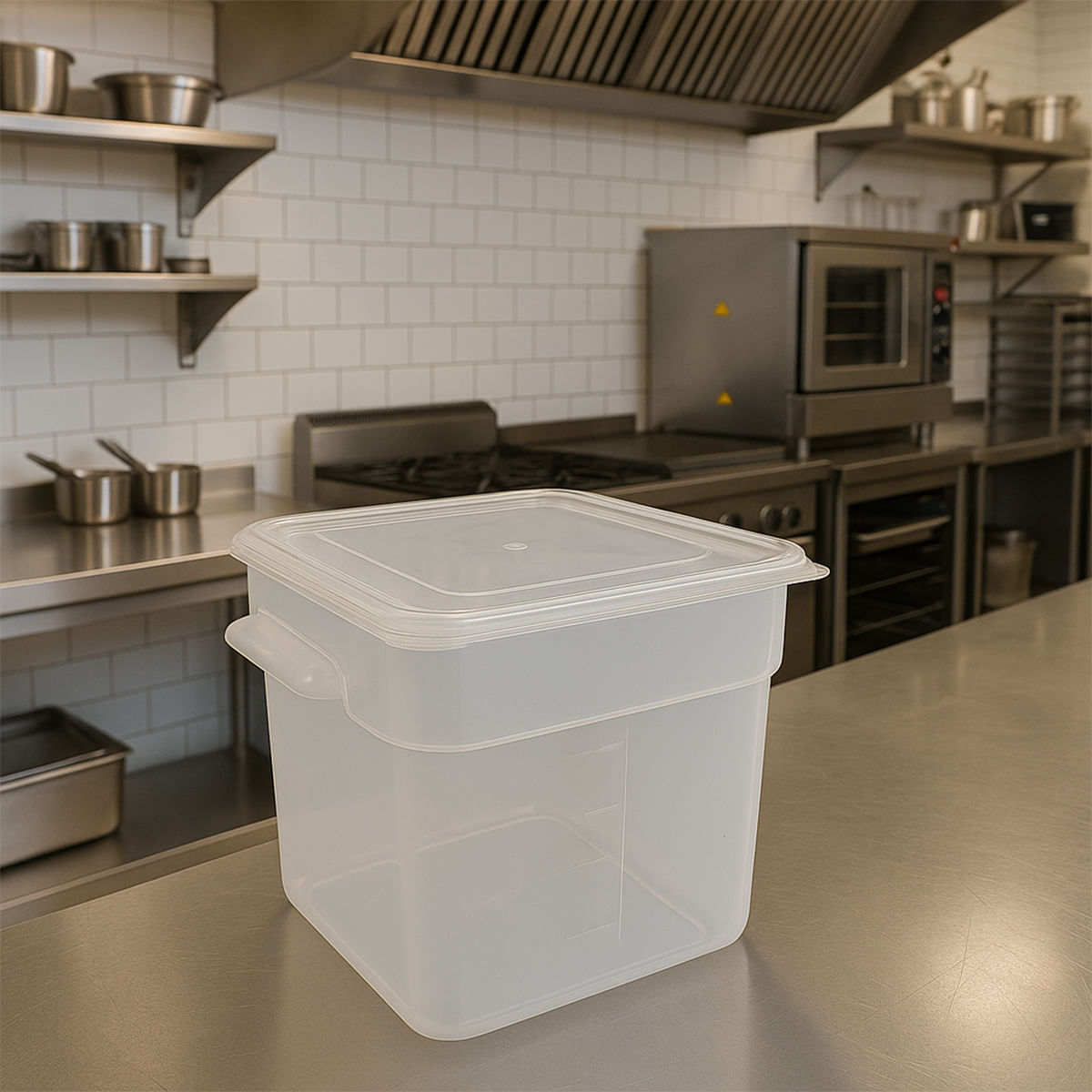 Pote Organizador para Food Service 8 Litros com Medidor em Polipropileno com Tampa de Silicone - Imagem 2