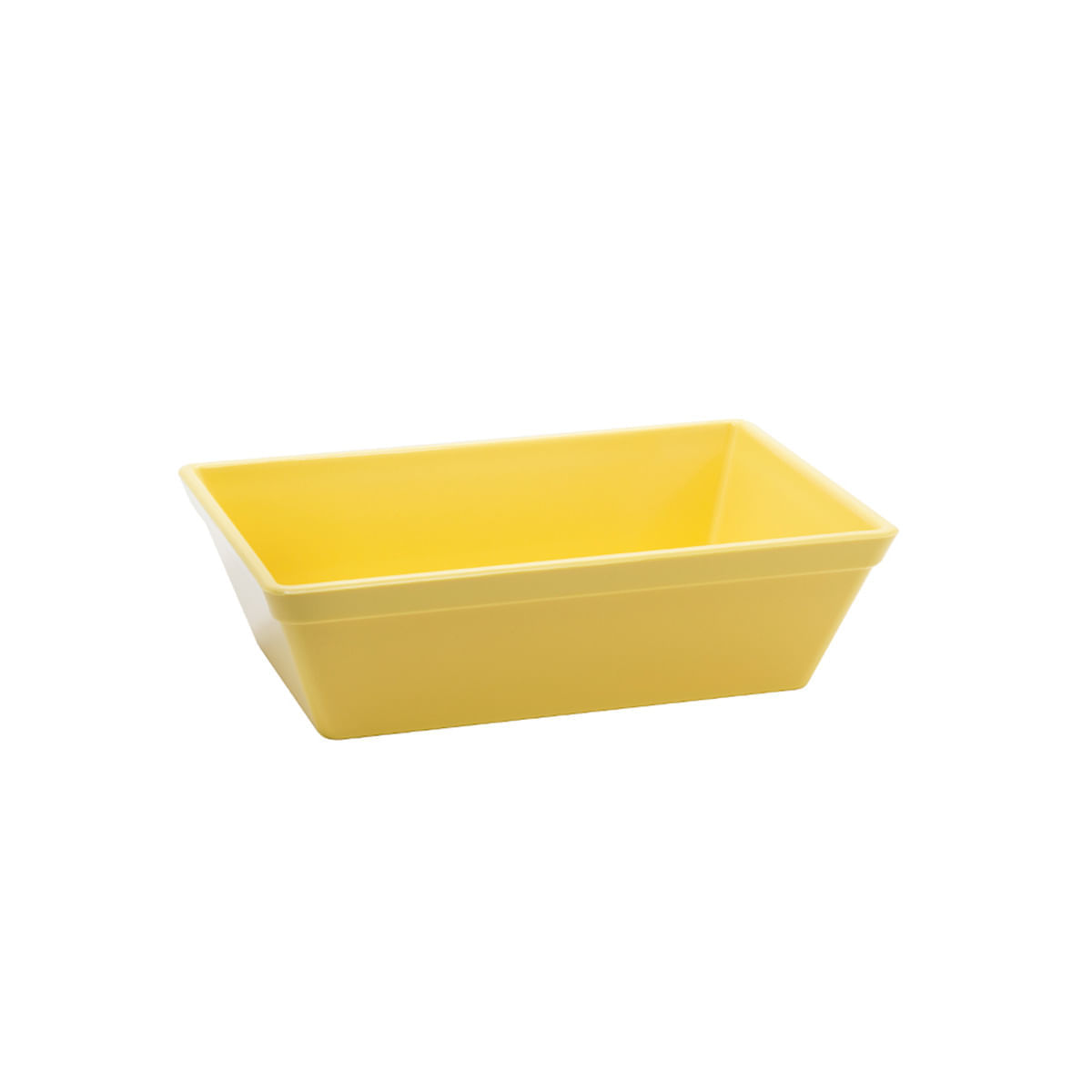 Travessa Stillo Retangular 2L Amarela em Polipropileno