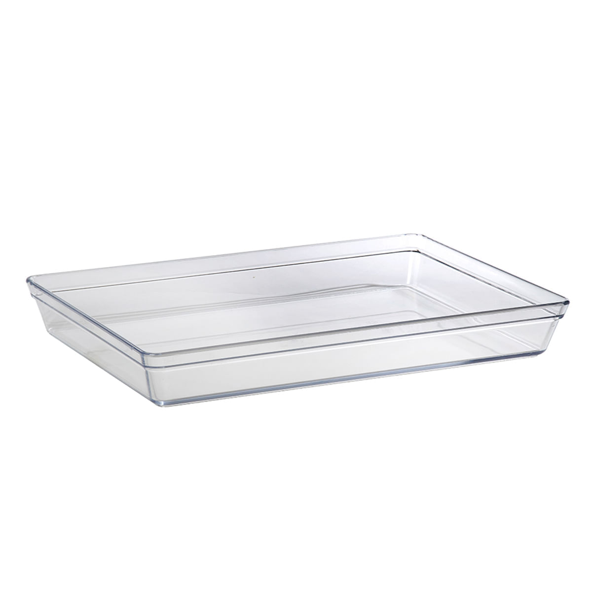 Travessa Stillo Rasa Retangular 4,5L Natural em Policarbonato