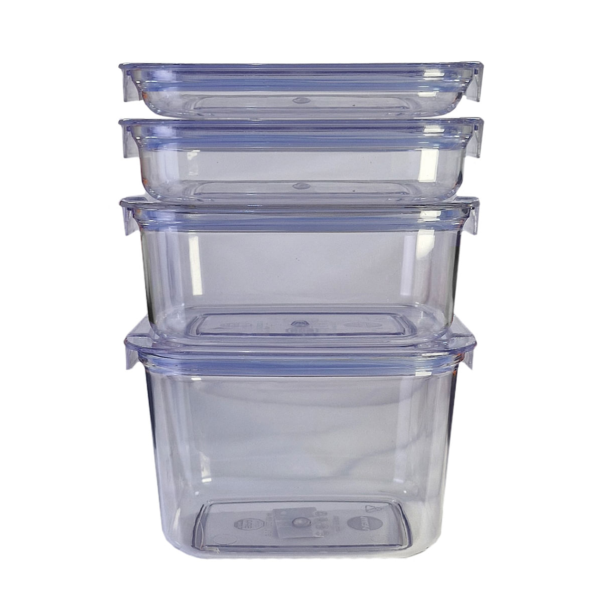 Conjunto 4 Potes Herméticos Batch Cooking Natural em Tritan