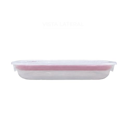 Pote Batch Cooking Hermético 600ml com Vedação Vermelha em Polipropileno - Linha Home VEM