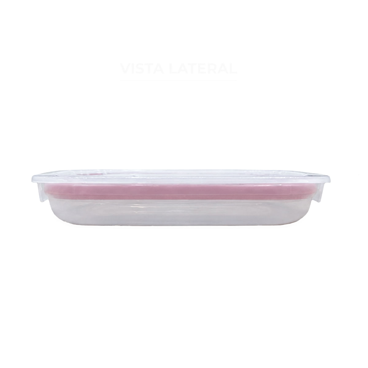 Pote Batch Cooking Hermético 600ml com Vedação Vermelha em Polipropileno - Linha Home VEM