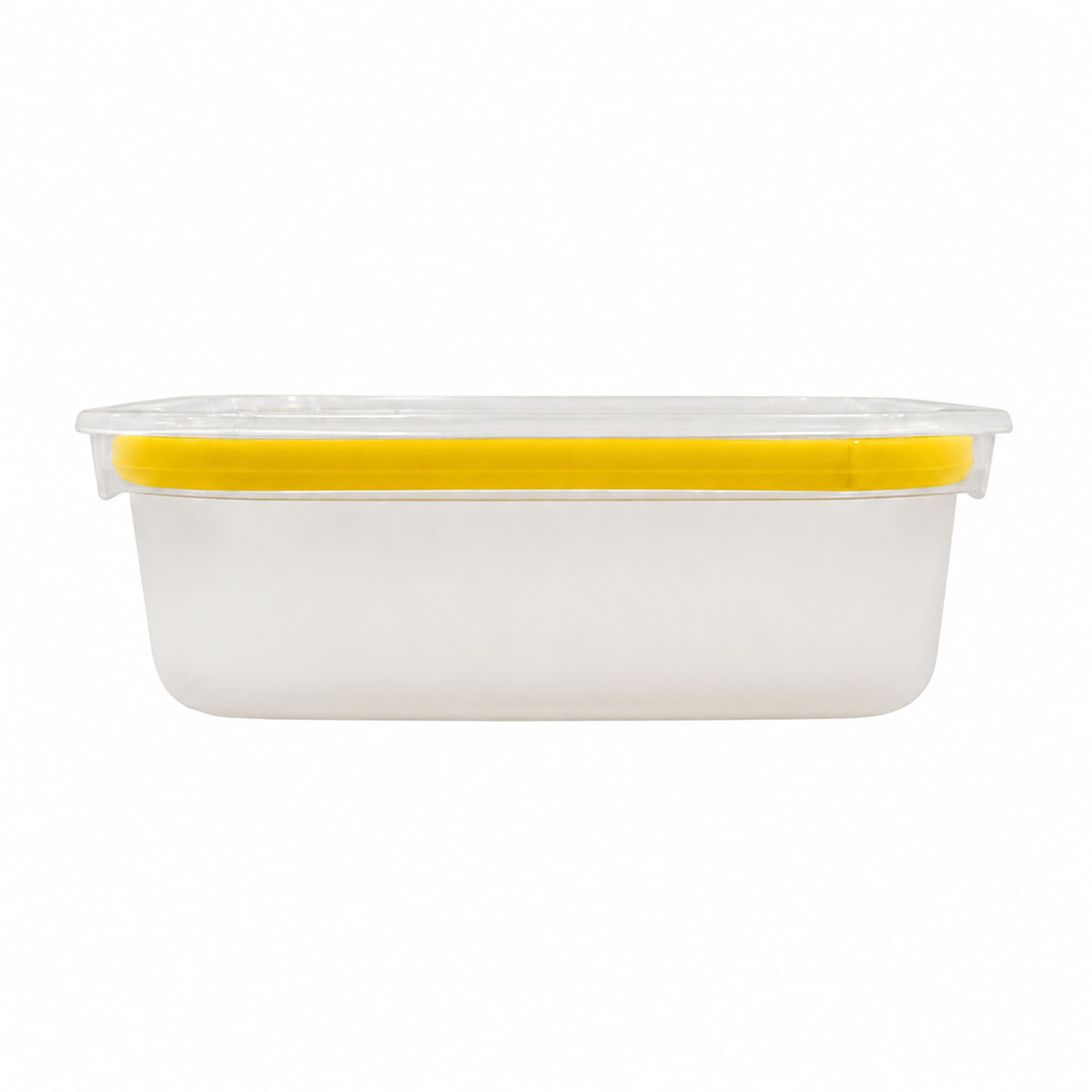 Pote Batch Cooking Hermético 2L com Vedação Amarela em Polipropileno - Linha Home VEM