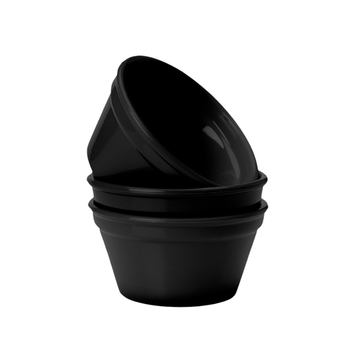 Conjunto 3 Ramequins Cheff 150ml Preto em Silicone - Linha Prepare VEM